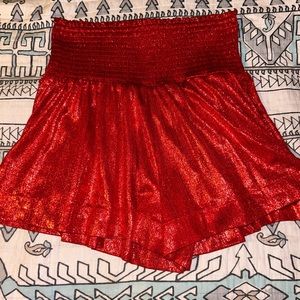 TCEC Red Flowy Shorts